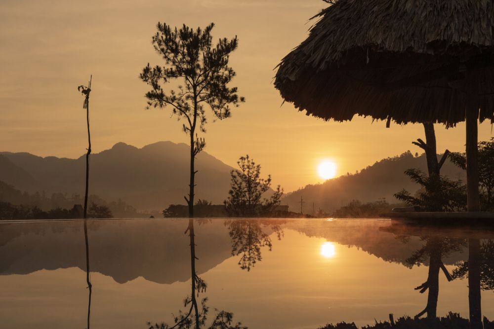 Der Infinity-Pool zum Sonnenaufgang