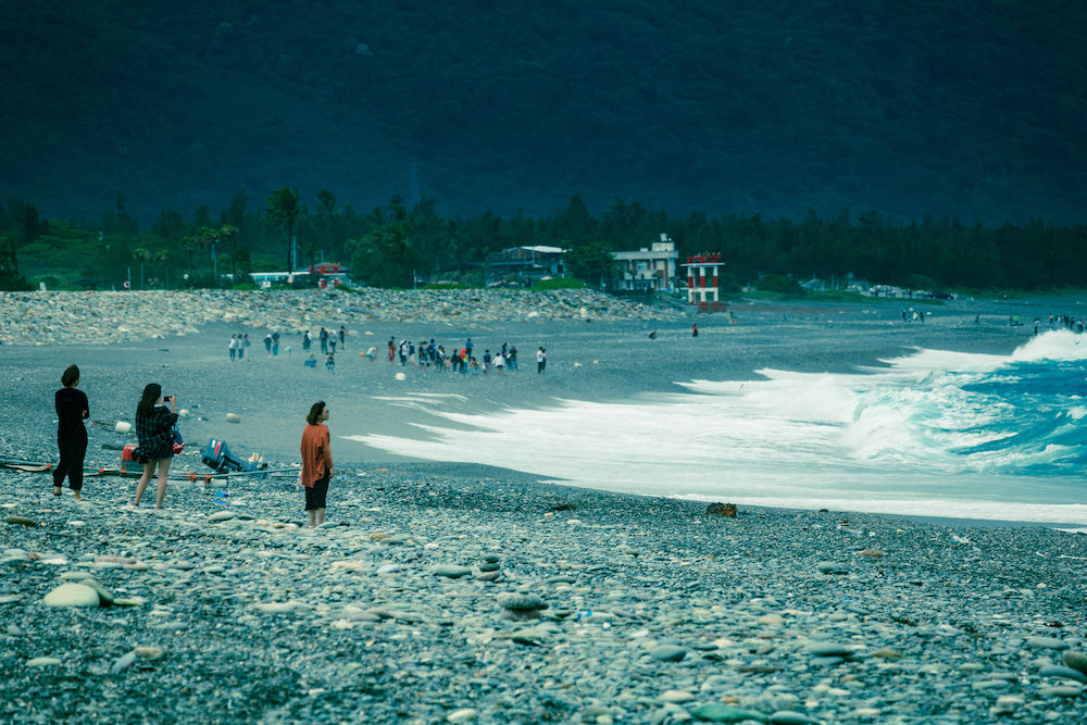 Menschen an der Küsten von Hualien