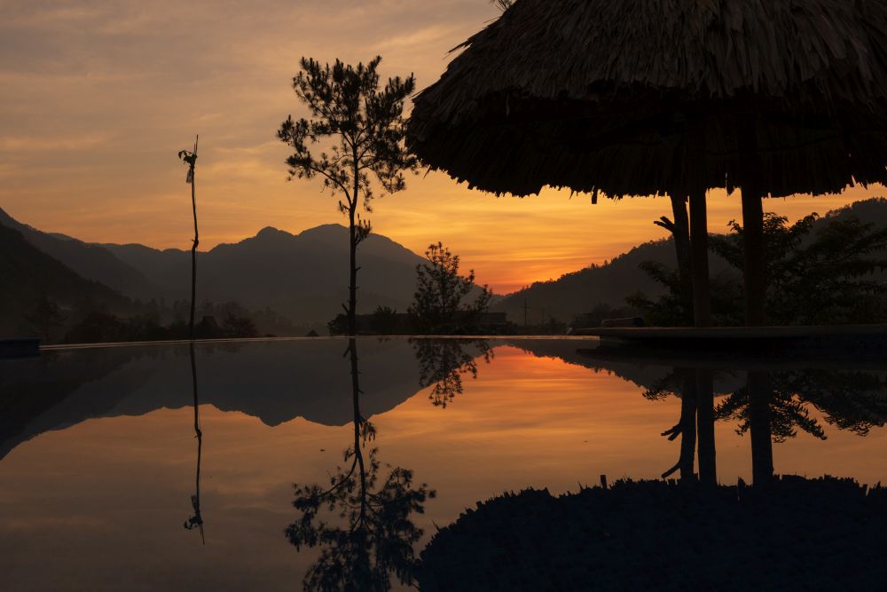 Infinity Pool des Hotels Vista Verde in Lanquín.