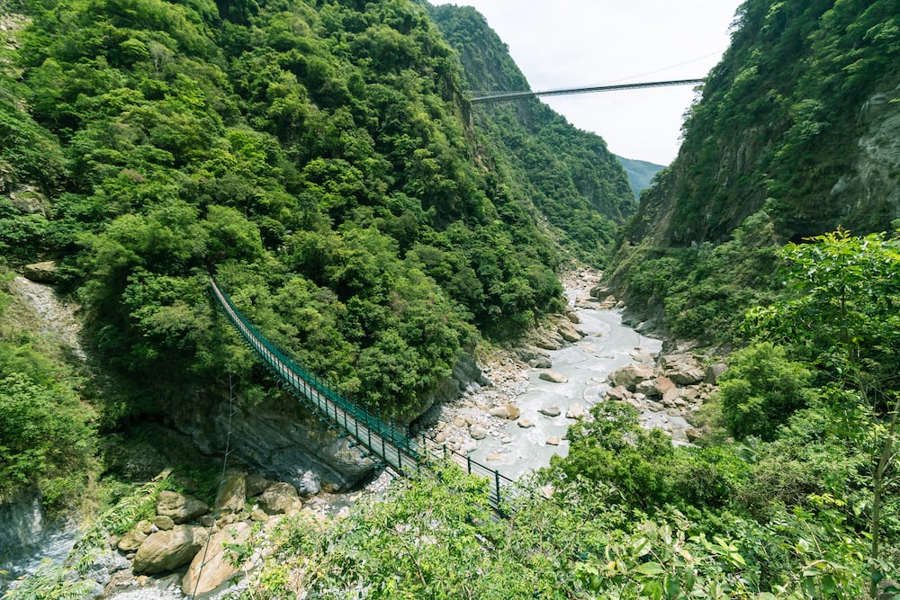 Hängebrücken über die Taroko Schlucht