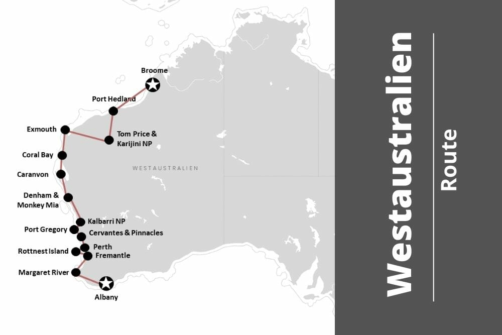 Westaustralien – Route von Broome bis Albany (mit Karte)