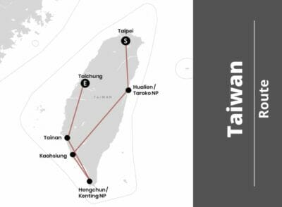 Unsere Backpacking-Route durch Taiwan mit Karte