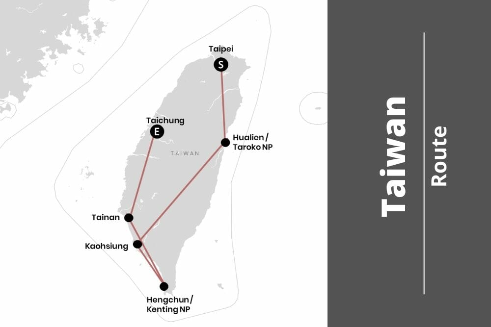 Unsere Backpacking-Route durch Taiwan (+Karte)