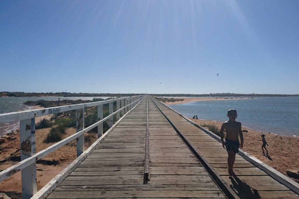 Ein schöner Spaziergang Richtung One-Mile Jetty