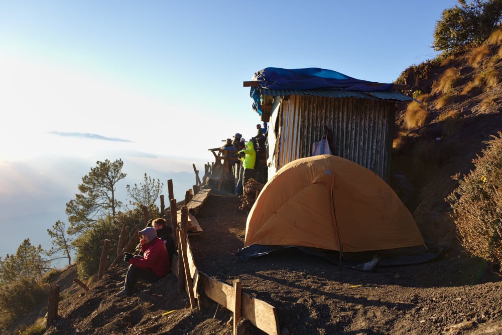 Unser Camp auf dem Vulkan Acatenango