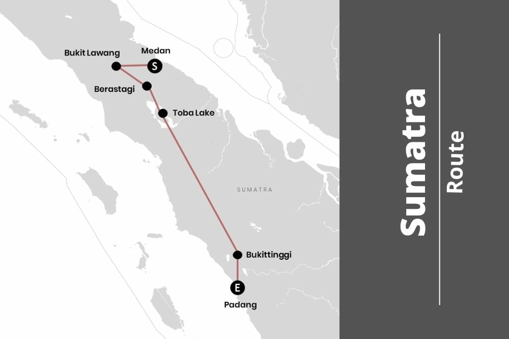Unsere Reiseroute für Sumatra (+Karte) – Backpacking Erlebnis pur
