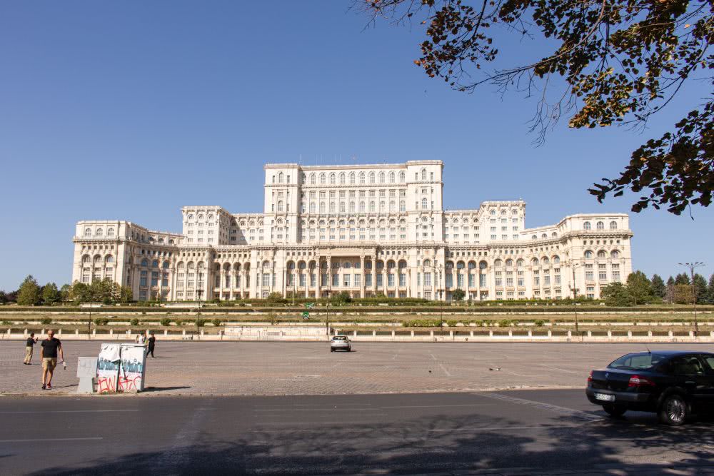 Rumänien Bukarest das Parlaments als eine Sehenswürdigkeit