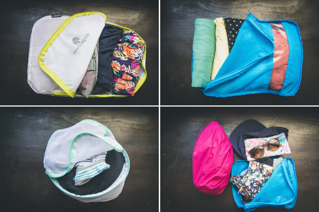 Packliste für unsere Backpacking-Weltreise 2019 1 Weltreise Packliste Anziehsachen in Packwürfeln