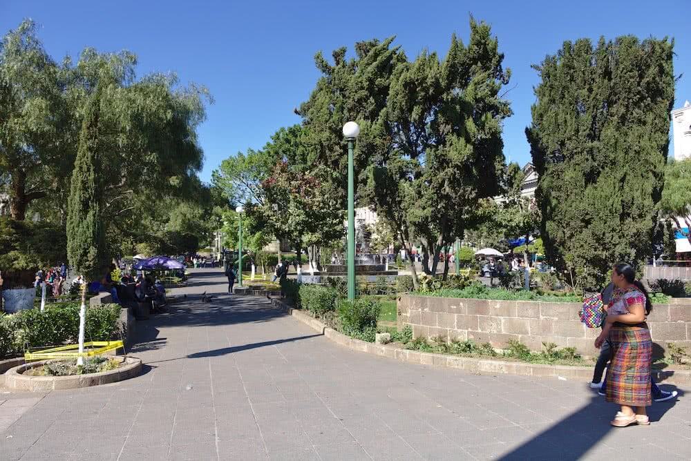 Der Parque a Centro America liegt im Zentrum von Xela.