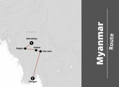 Reiseroute Myanmar für 2 Wochen Backpacking