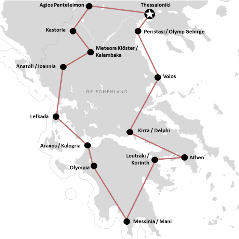 Griechenland Rundreise auf dem Festland – Unsere Route mit Mietwagen
