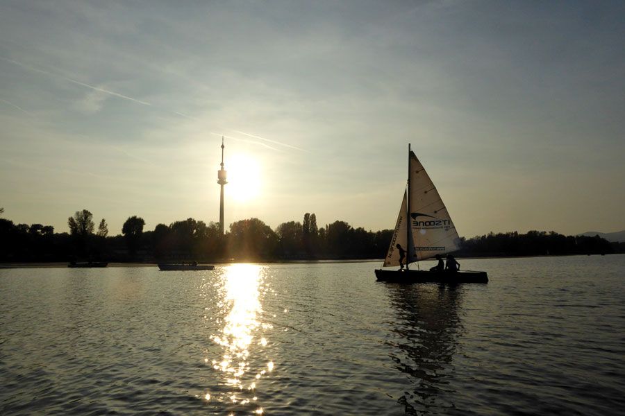 Die "Alte Donau" ist ein beliebtes Naherholungsgebiet