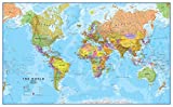 Riesige Weltkarte - Politischen Weltkartenposter - Laminiert - 119 x 84 cm - Maps International