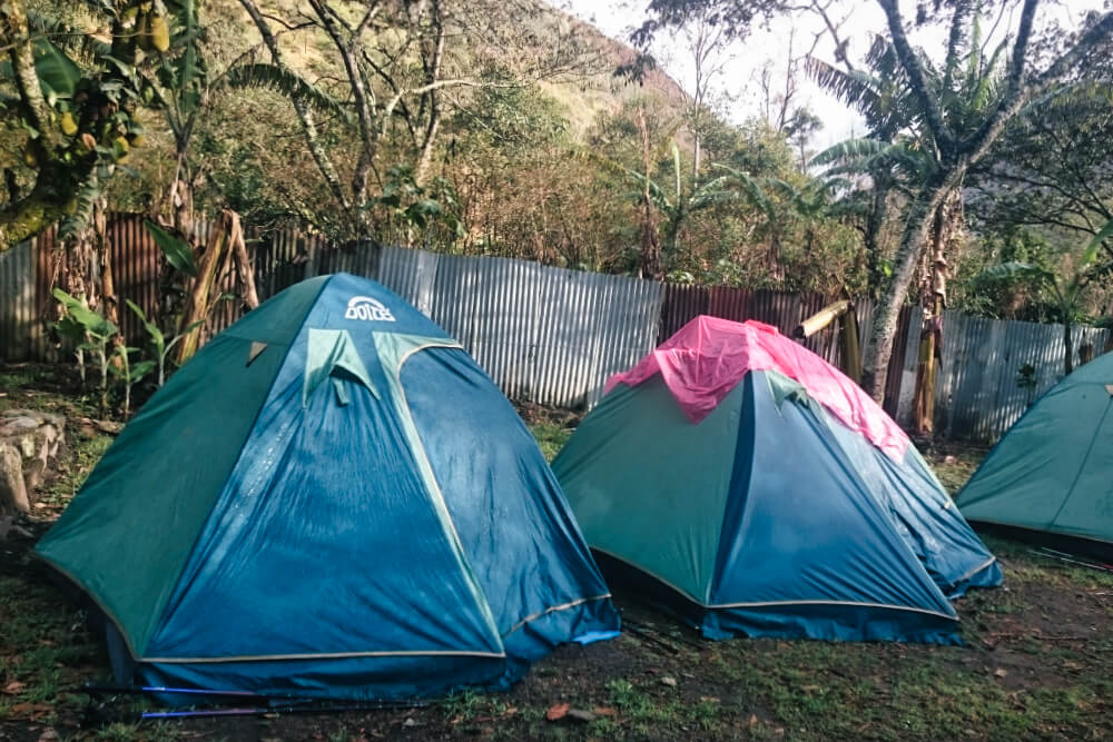 Übernachtet wird beim Salkantay Trek überwiegend im Zelt