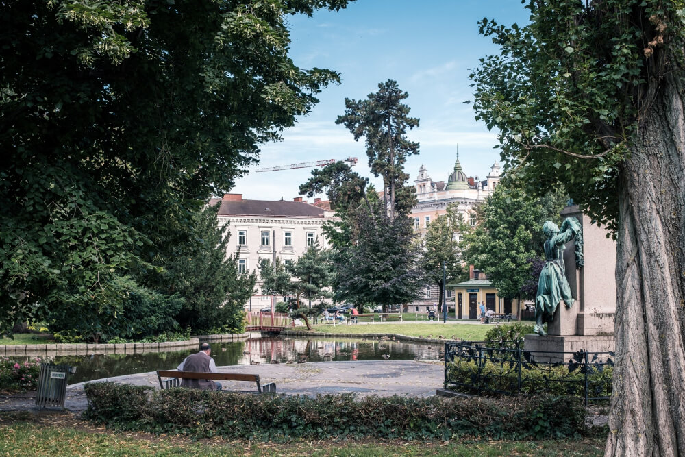 Der Volksgarten in Graz im Stadtteil Lend