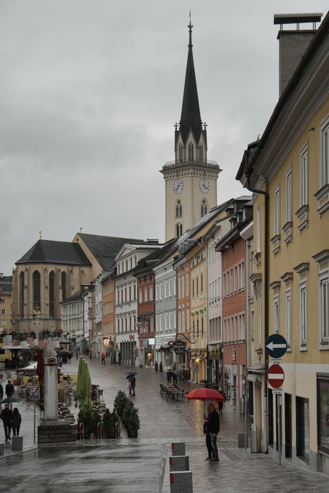Die Stadt Villach besuchten wir leider bei Regen