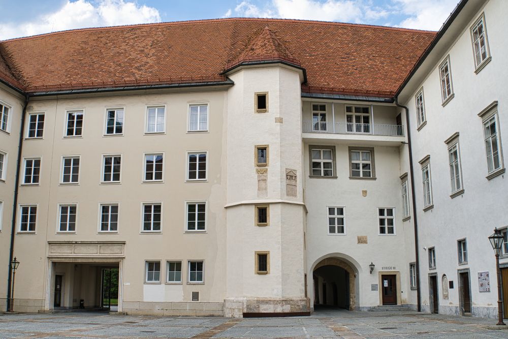 Das alte Burggelände der Stadt Graz