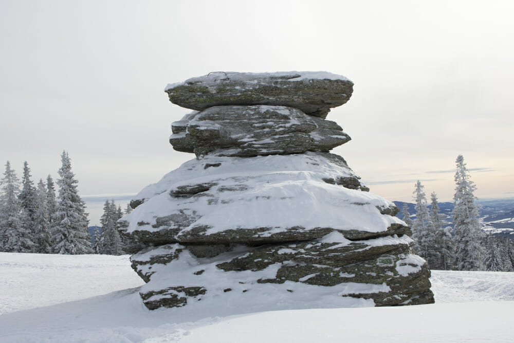 Teufelstein im Winter – eine fantastische Tour zum Schneeschuhwandern