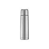 reer Edelstahl Isolier-Flasche PURE, 450 ml – klein, handlich, ideal fürs Baby, mit integriertem Becher, silber (1er Pack)