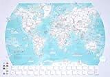 Maps International Kritzelei Weltkarte mit Buntstiften
