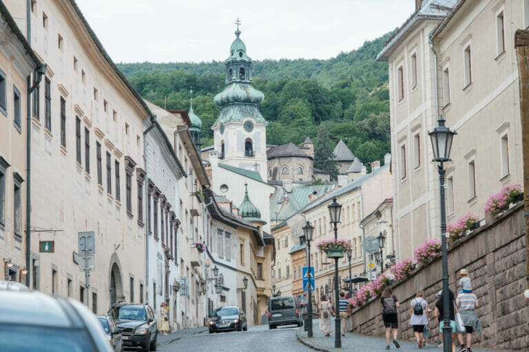 Die schöne Altstadt von Banská Štiavnica