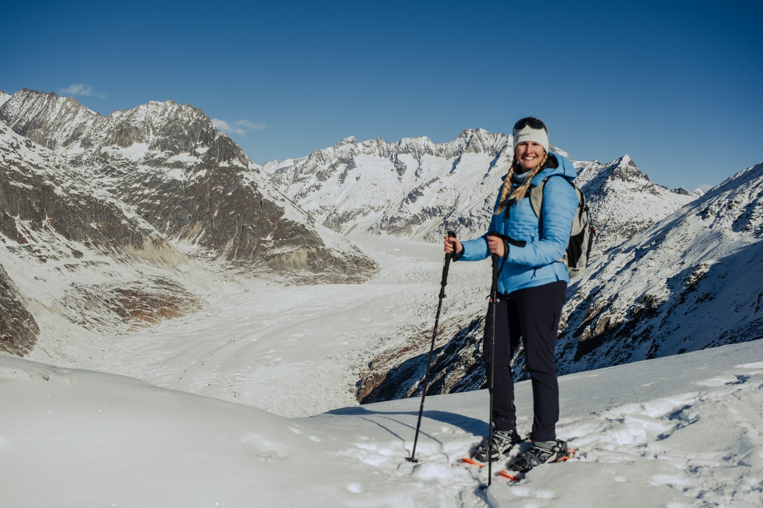 Bettmeralp im Winter – Aletsch-Gletscher abseits der Skipiste