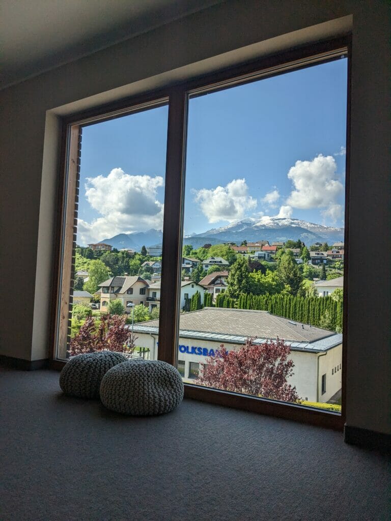 Panoramafenster im Hotel Moserhof