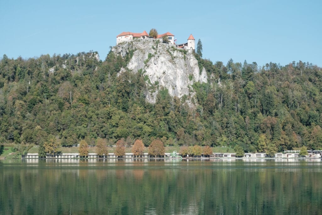 Blick auf die Festung Bled