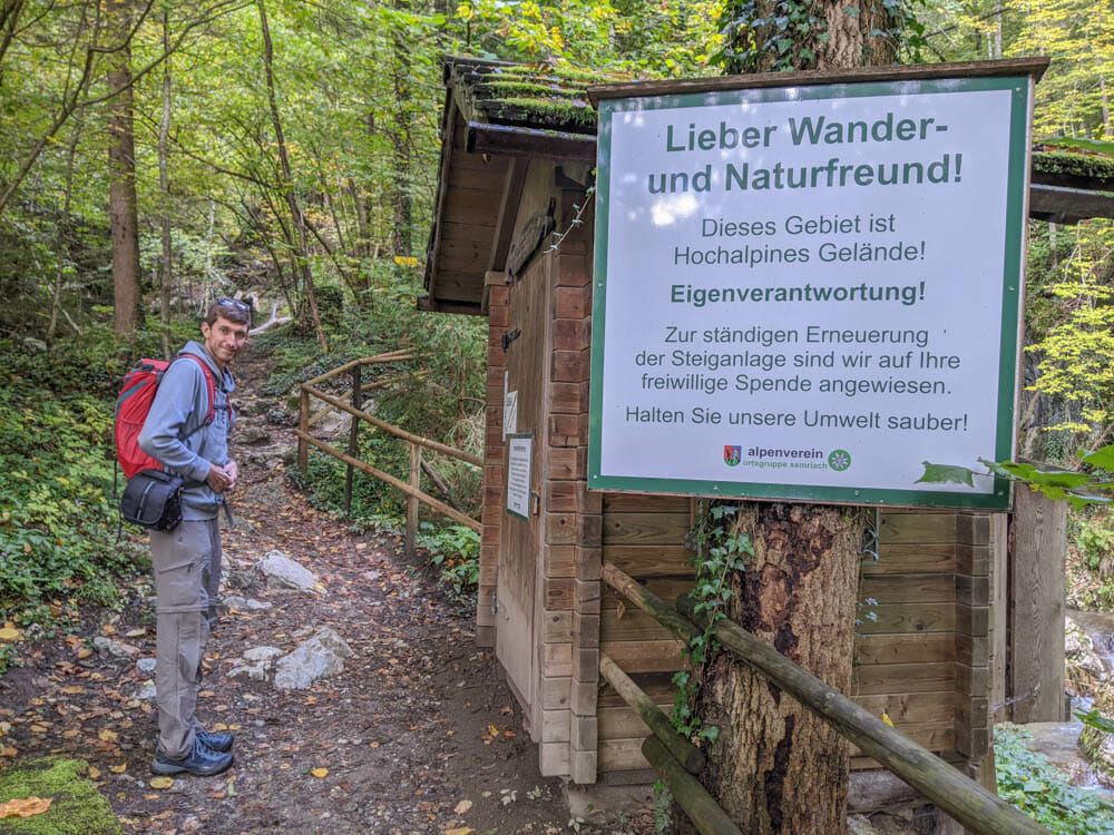 Am Eingang der Kesselfallklamm