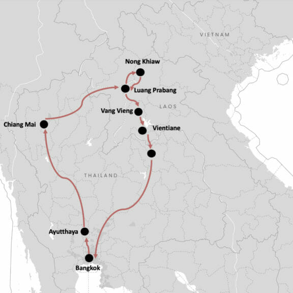 Karte Einreise und Ausreise Laos