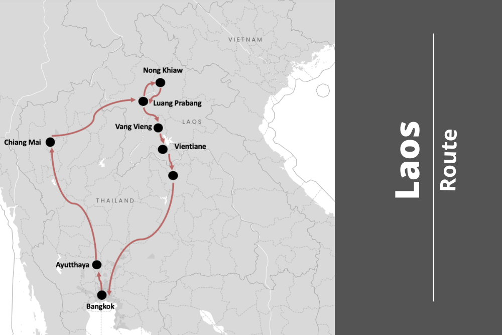 Laos-Route für 2-3 Wochen –  Mit Mini-Reiseführer