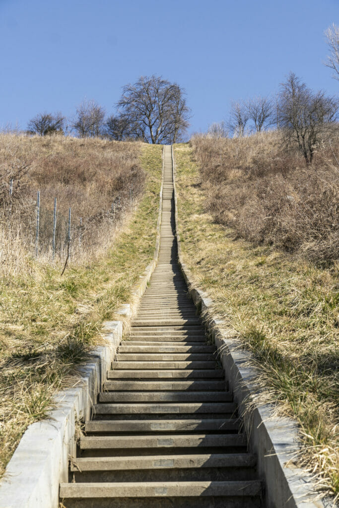 Der Treppenaufgang zum Kalvarienberg