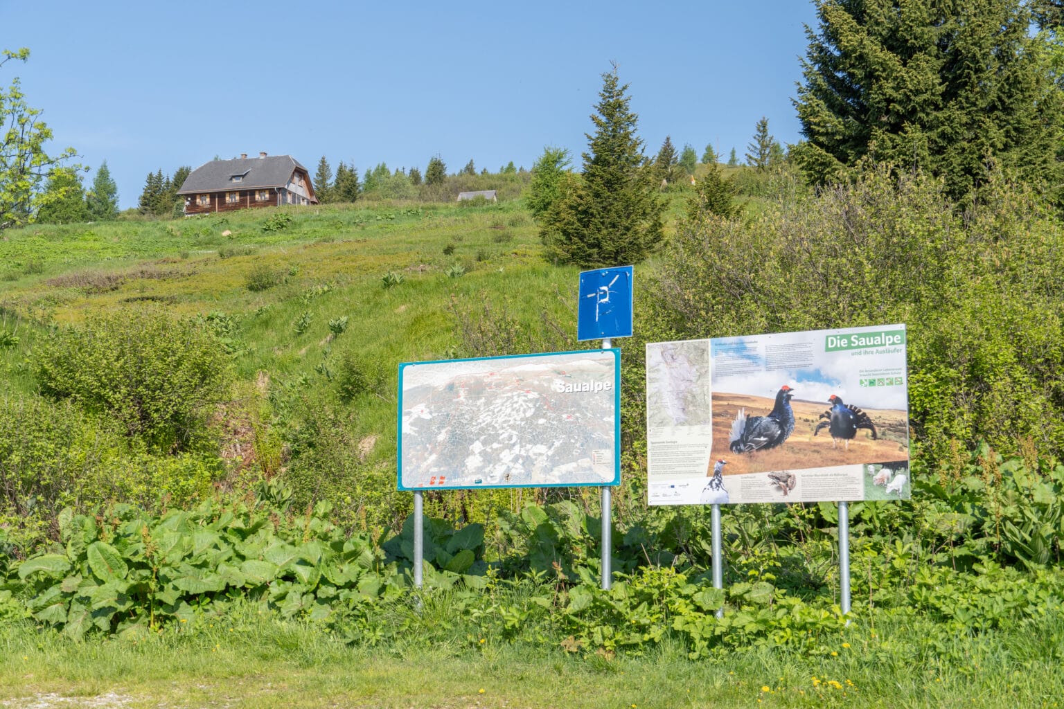 Parkplatz unterhalb der Wolfsberger Hütte