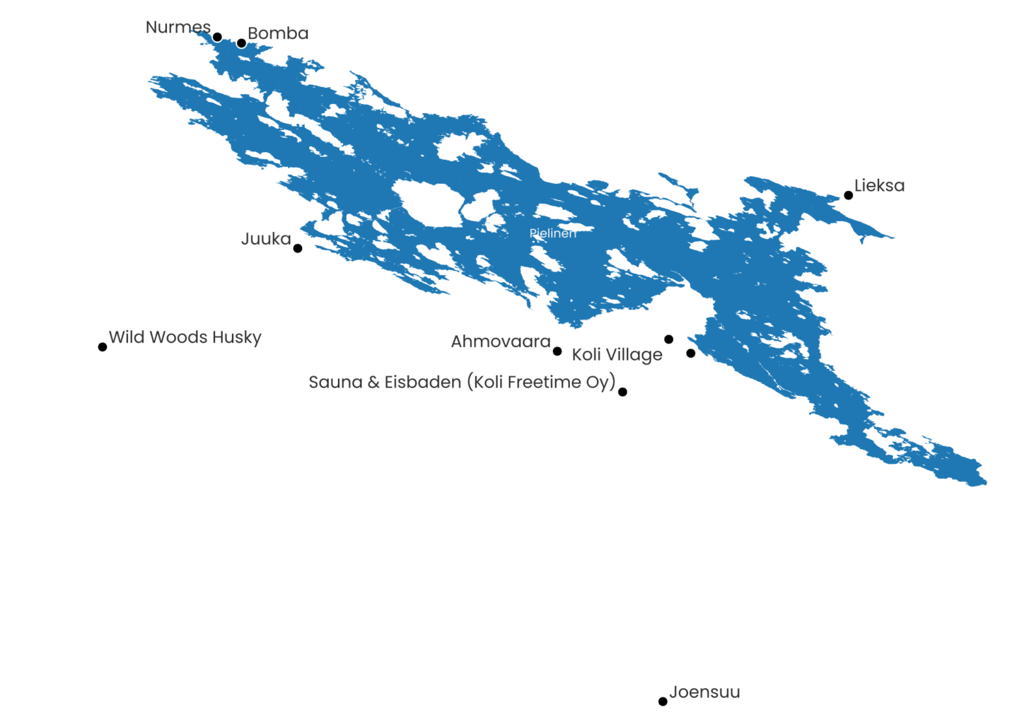 Karte des Pielinen-Sees
